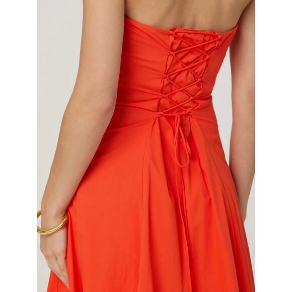 ASTR Women's Sleeveless Bubble Hem Dress Tangerine Size Large NWTS - Picture 2 of 8